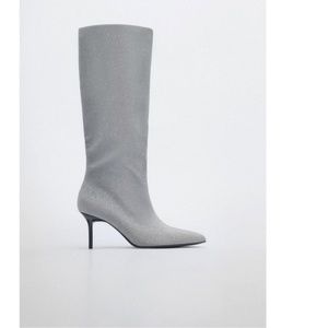 ZARA NWT HEELED SPARKLY BOOTS